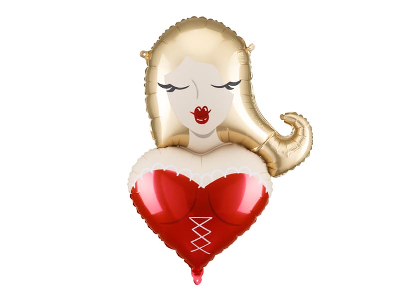 Balon foliowy Dziewczyna, 57x74,5cm, mix