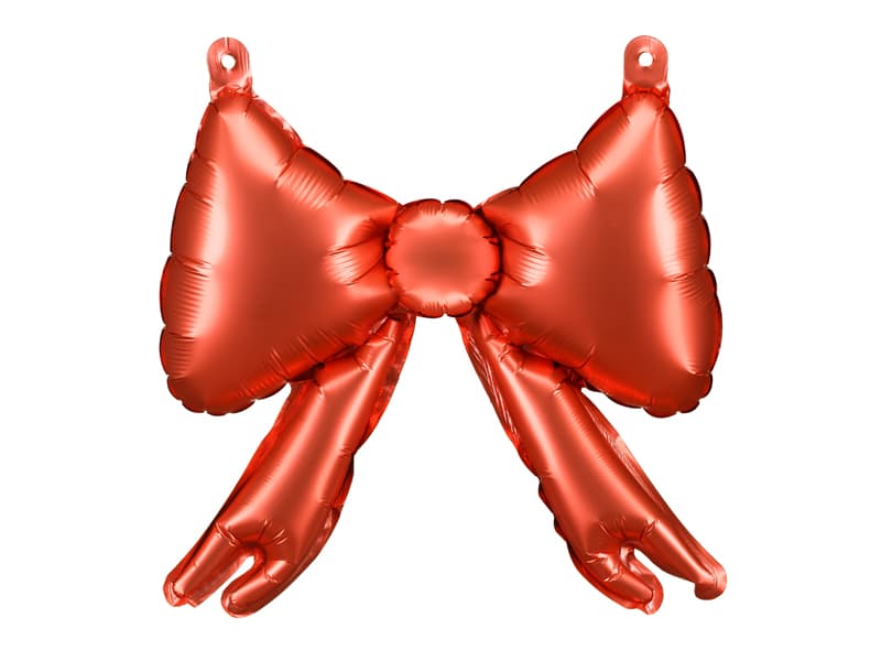 Balony foliowe do girland Kokardy, 25,5 x 25 cm, czerwony (1 op. / 5 szt.)