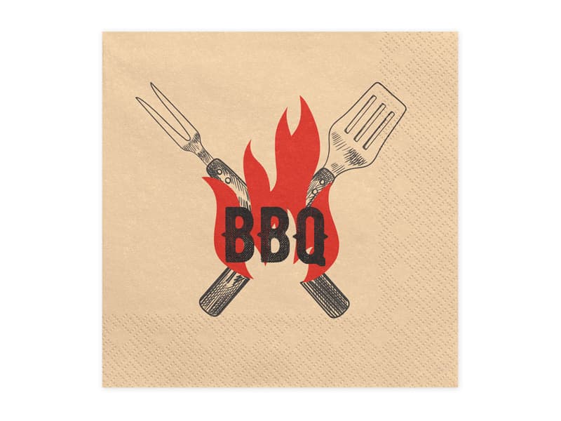 Serwetki BBQ, 33x33 cm, mix (1 op. / 20 szt.)