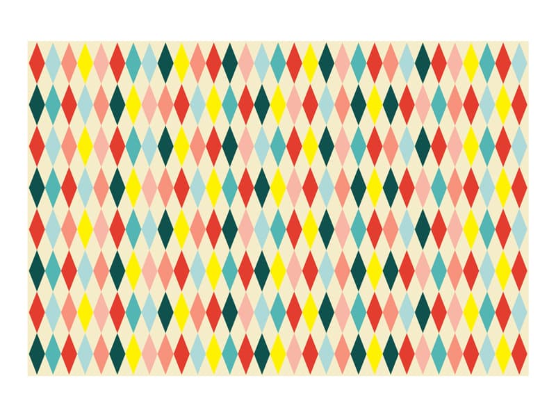 Obrus papierowy Romby, mix, 180 x 120 cm