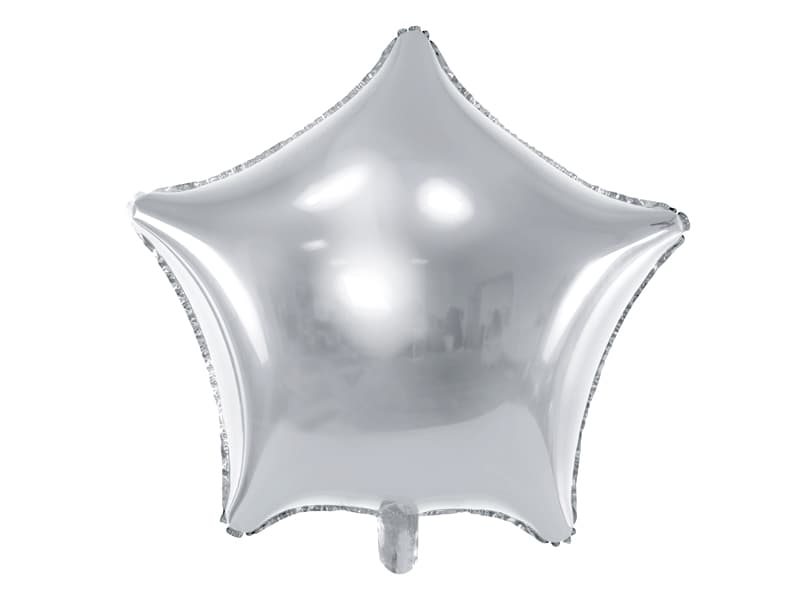 Balon foliowy Gwiazdka, 40cm, srebrny