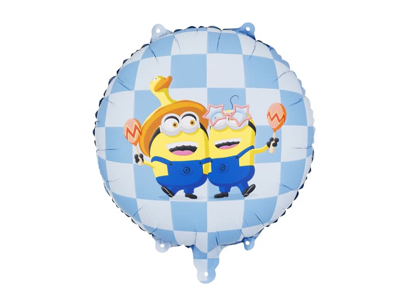 Balon foliowy pastylka Minionki, 35x35 cm, mix