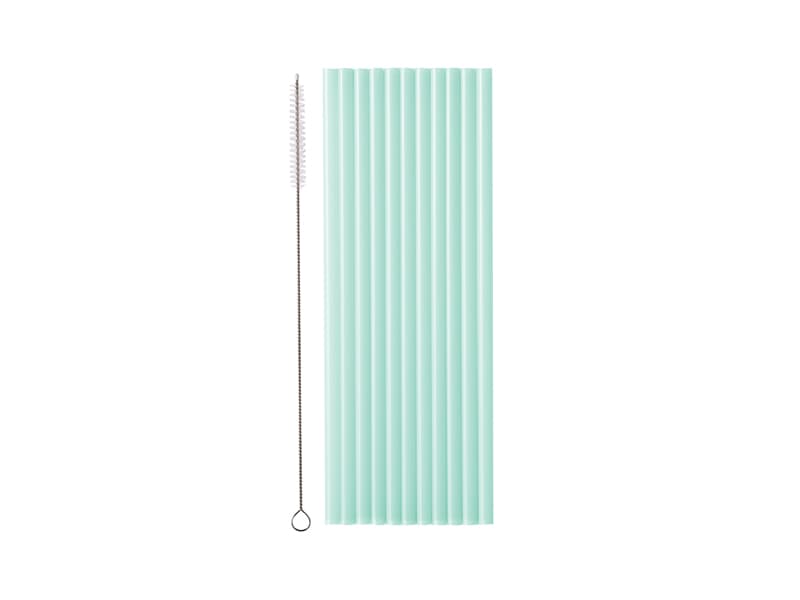 Słomki plastikowe, 23 cm, szałwiowy (1 op. / 12 szt.)