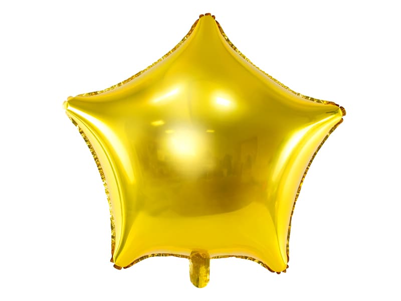 Balon foliowy Gwiazdka, 40cm, złoty