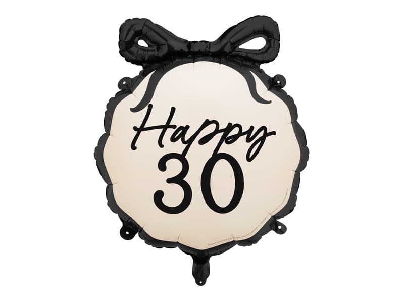 Balon foliowy pastylka Happy ''30'', 47.5x45 cm, mix