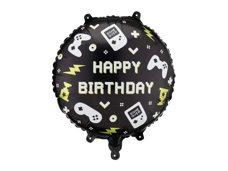 Balon foliowy pastylka ''Happy Birthday'', 35x35 cm, mix