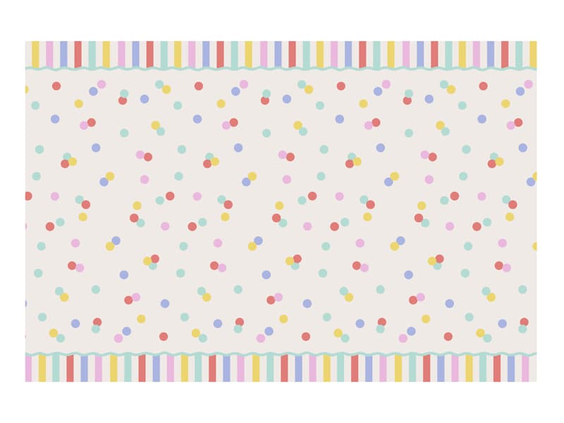 Obrus papierowy Konfetti, 180x120 cm, mix