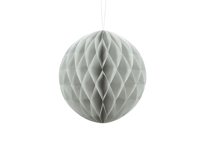 Kula bibułowa, jasny szary, 20cm