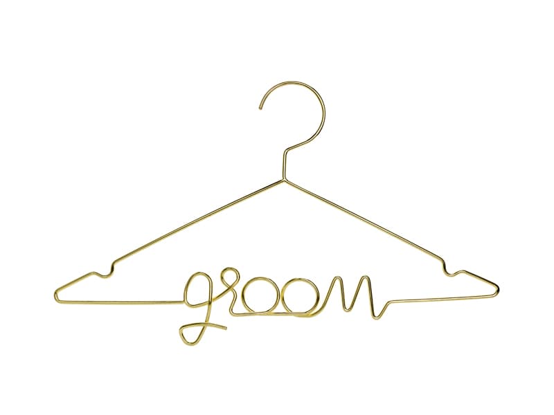 Metalowy wieszak Groom, złoty, 45x27cm