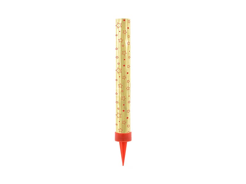 Fontanny na tort, złoty, 12cm (1 op. / 4 szt.)
