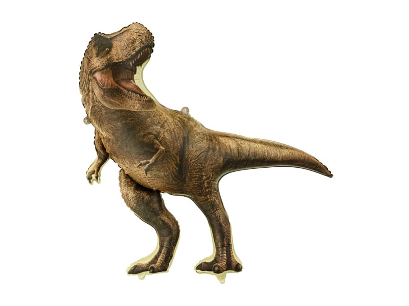 Balon foliowy Jurassic World T-Rex, 92x98 cm, brązowy