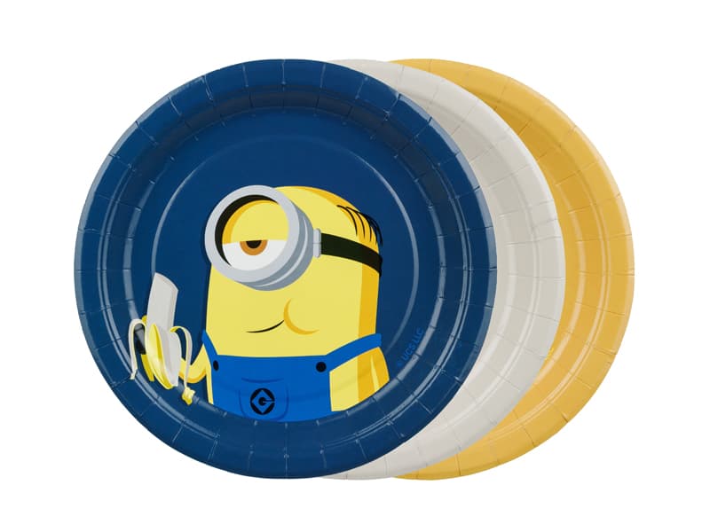Talerzyki Minionki, 18 cm, mix (1 op. / 6 szt.)