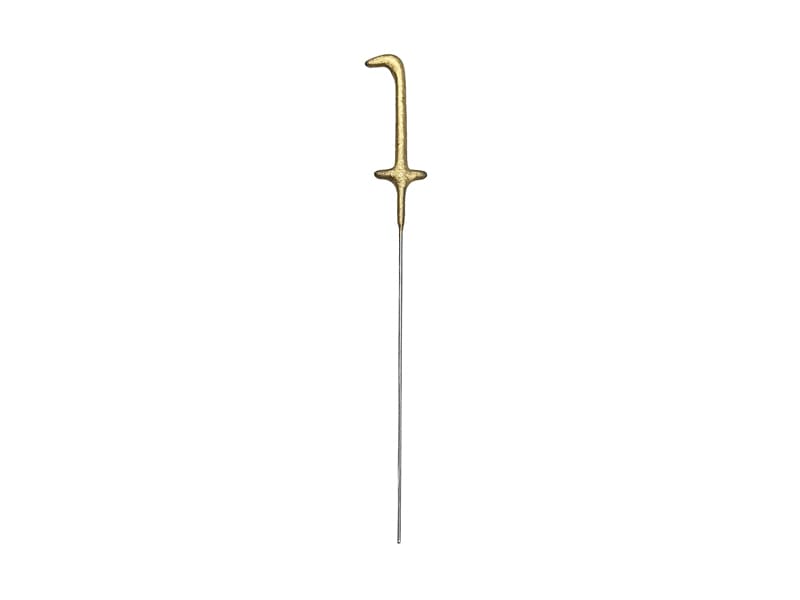 Zimne ognie Cyfra 1, złoty, 15cm