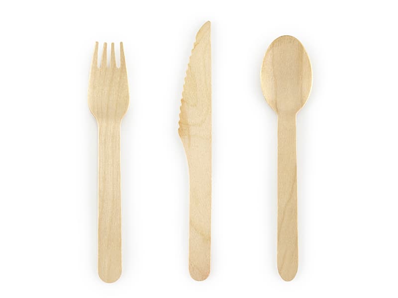 Sztućce drewniane Woodland, 16cm (1 op. / 18 szt.)