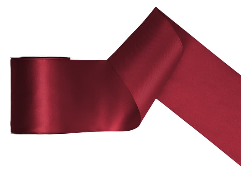 Tasiemka satynowa, bordo, 100mm/25m