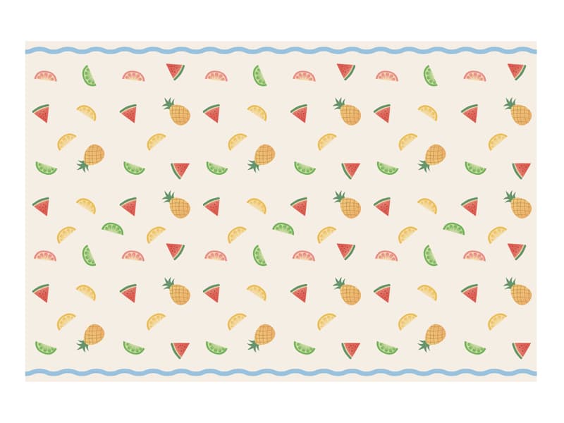 Obrus papierowy Owoce, 180x120 cm, mix