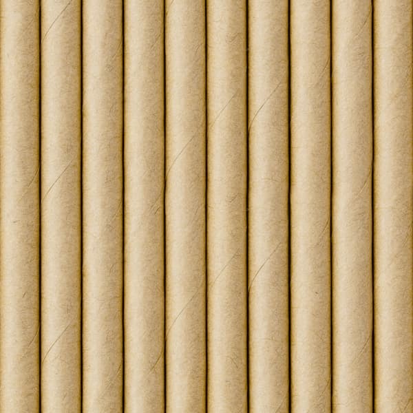 Słomki papierowe, kraft, 19.5cm (1 op. / 10 szt.)