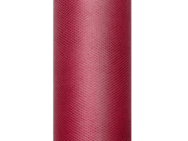 Tiul gładki, bordo, 0,15 x 9m (1 szt. / 9 mb.)