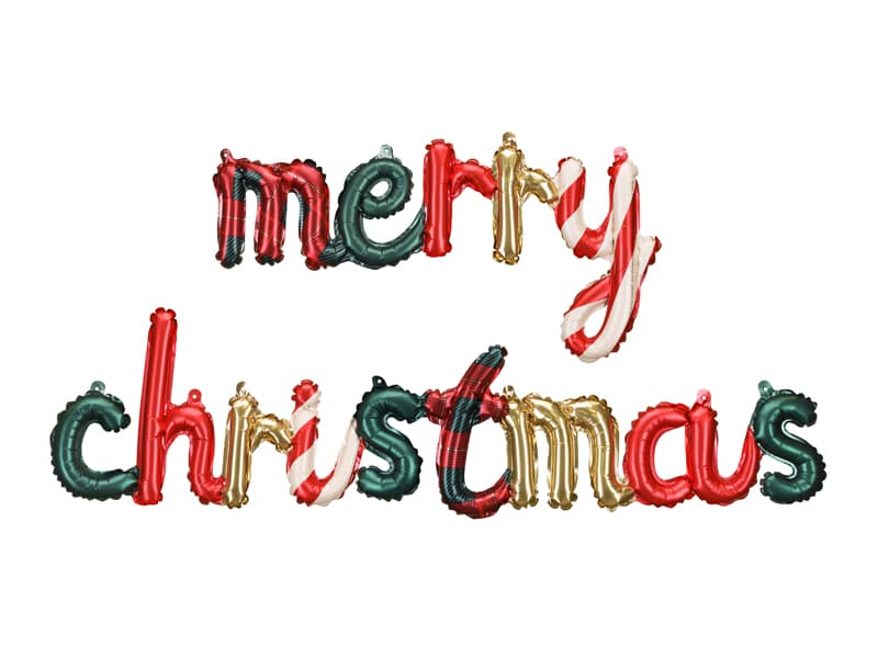 Balon foliowy Merry Christmas, 143 x 25 cm, mix