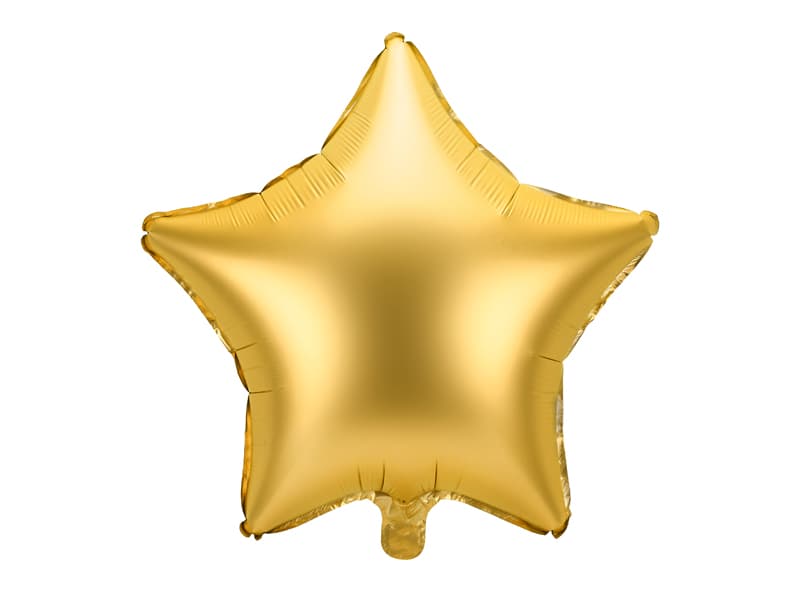 Balon foliowy Gwiazdka, 40cm, złoty