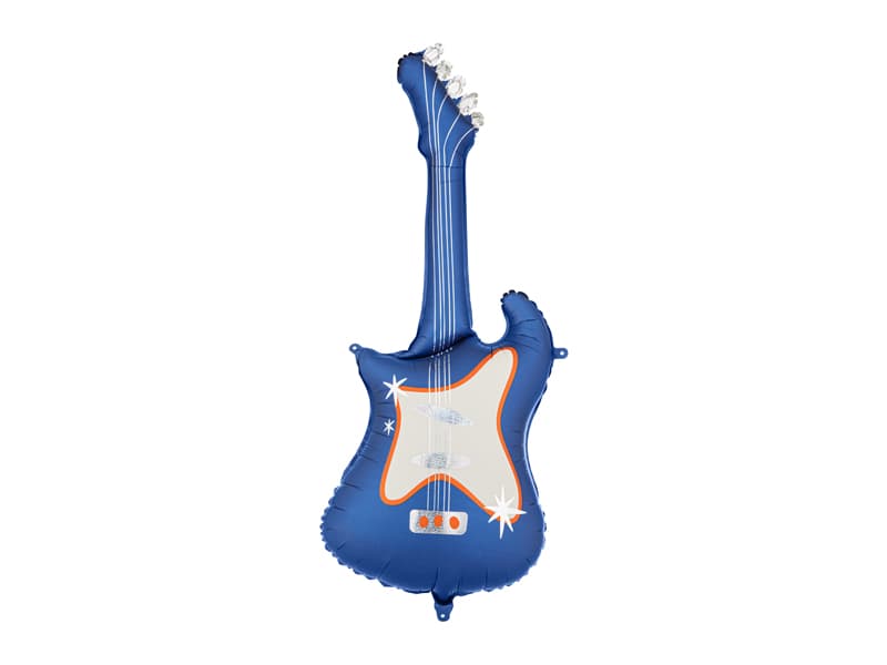 Balon foliowy Gitara, 41x105 cm, granatowy