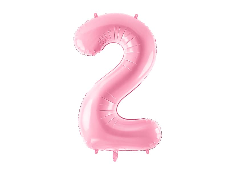 Balon foliowy Cyfra ''2'', 86cm, różowy