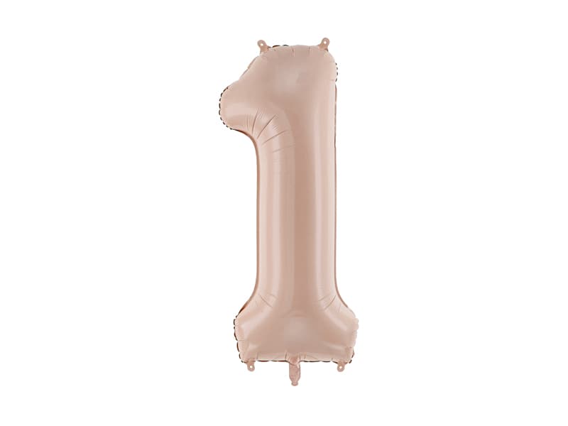 Balon foliowy Cyfra ''1'', 72cm, ciemny beż