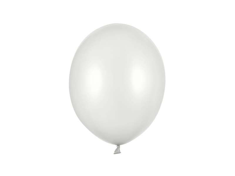 Balony Strong 27cm, Metallic Silver Snow (1 op. / 100 szt.)