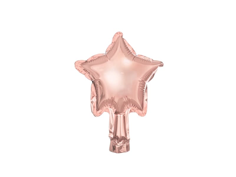 Balony foliowe Gwiazdka, 12cm, różowe złoto (1 op. / 25 szt.)