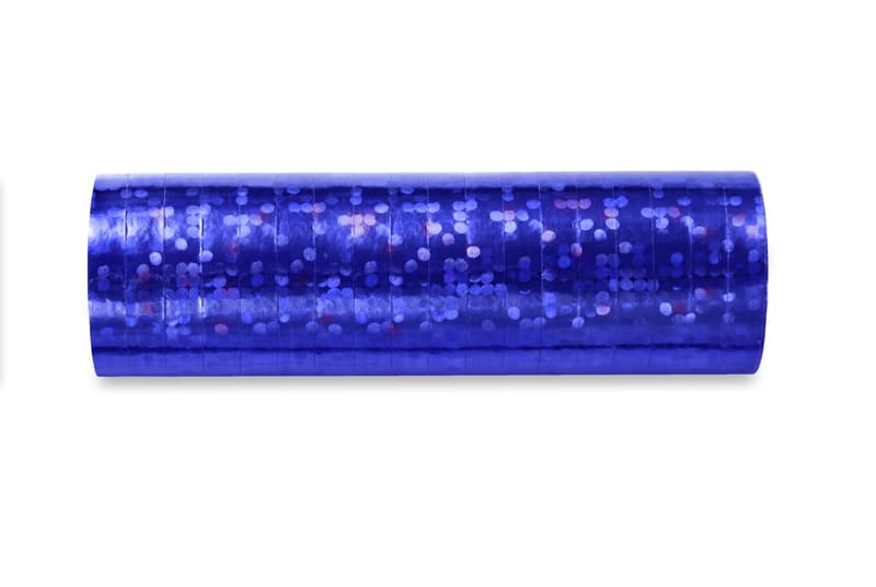 Serpentyny holograficzne, niebieski, 3,8m (1 op. / 18 szt.)