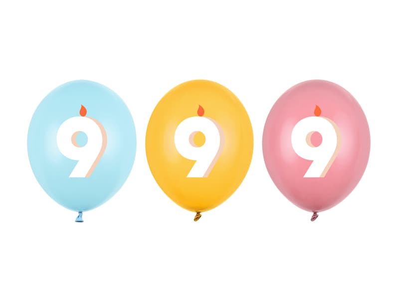 Balony 30 cm, 9, mix (1 op. / 50 szt.)
