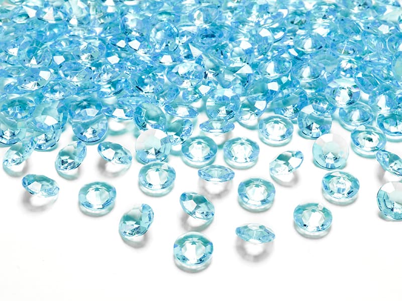 Diamentowe konfetti, turkus, 12mm (1 op. / 100 szt.)