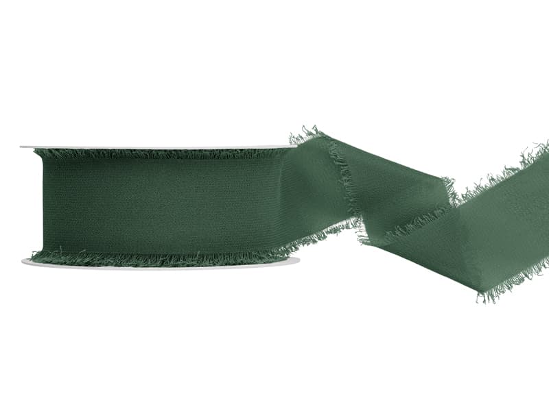 Wstążka szyfonowa, butelkowa zieleń, 40mm/10m