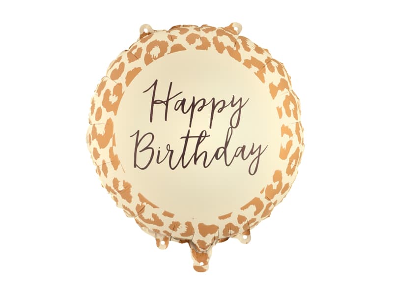 Balon foliowy pastylka ''Happy Birthday'' w cętki, 35x35 cm, mix