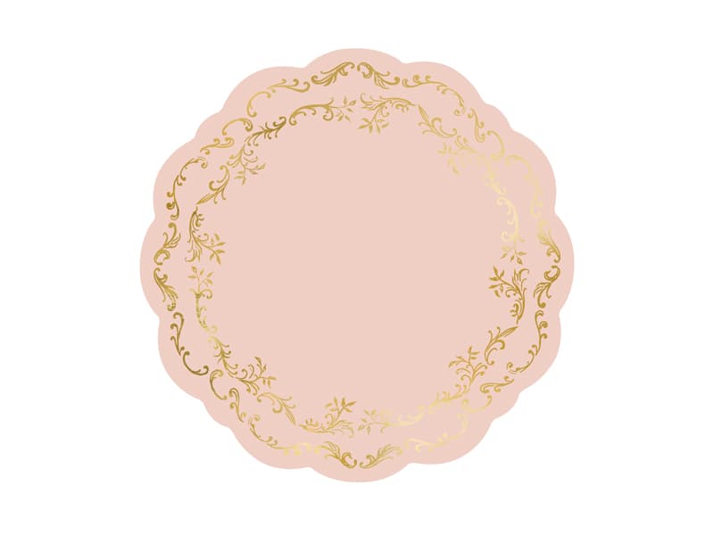 Podkładki pod talerze Ornament, brudny róż, śr. 35.5 cm (1 op. / 6 szt.)
