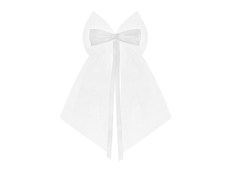 Kokardy z kokardką, biały, 18cm (1 op. / 2 szt.)