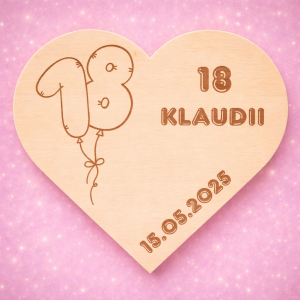 pamiątka dla gości "balony" na 18 urodziny (personalizowana)