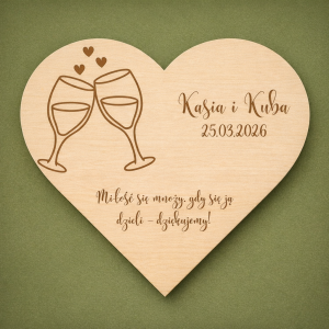 pamiątka dla gości "kieliszki" na wesele, ślub (personalizowana)