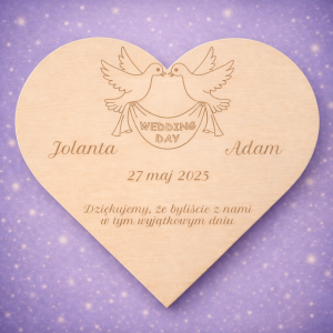 pamiątka dla gości "day" na wesele, ślub (personalizowana)