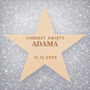 pamiątka dla gości "gwiazda" na roczek (personalizowana) (kopia)