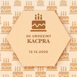 pamiątka dla gości "torcik" 30 urodziny (personalizowana)
