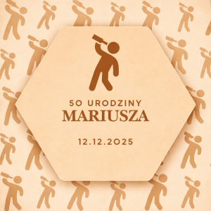pamiątka dla gości "pijaczek" 50 urodziny (personalizowana)