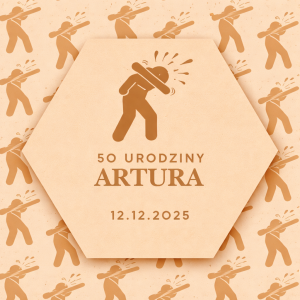 pamiątka dla gości "dab" 50 urodziny (personalizowana)