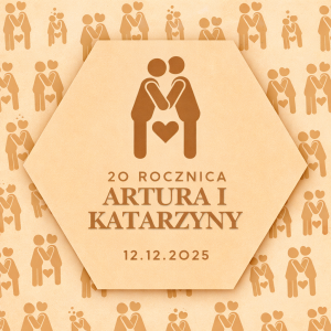 pamiątka dla gości "i love you" rocznica ślubu (personalizowana)