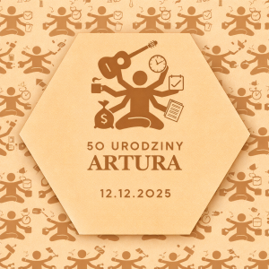pamiątka dla gości "czas" 50 urodziny (personalizowana) (kopia)