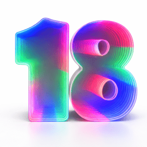 cyferka led rgb „18” infinity mirror