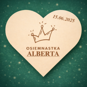 pamiątka dla gości "tort" na 18 urodziny (personalizowana) (kopia)