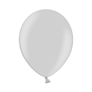 Balony 23cm, Metallic Silver (1 op. / 100 szt.)