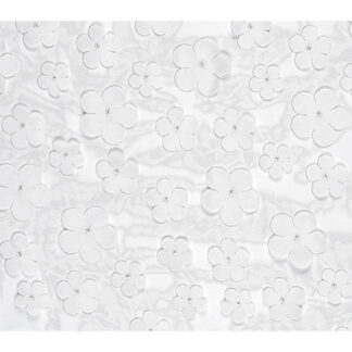 Bieżnik Kwiaty, biały, 26 x 500 cm