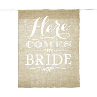 Baner na przejście Panny młodej - Here comes the bride, 41x51cm